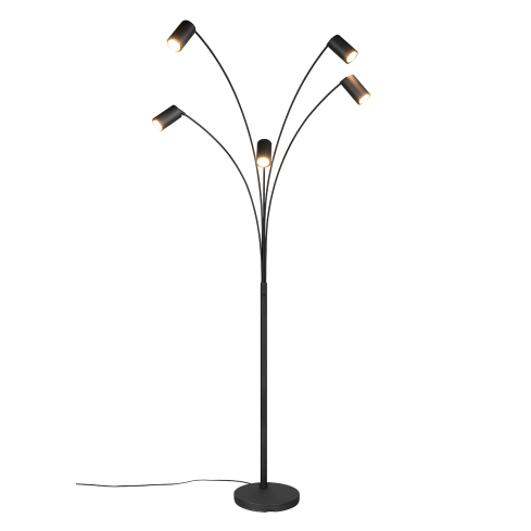 Põrandalamp MARLEY 5-ne matt must
