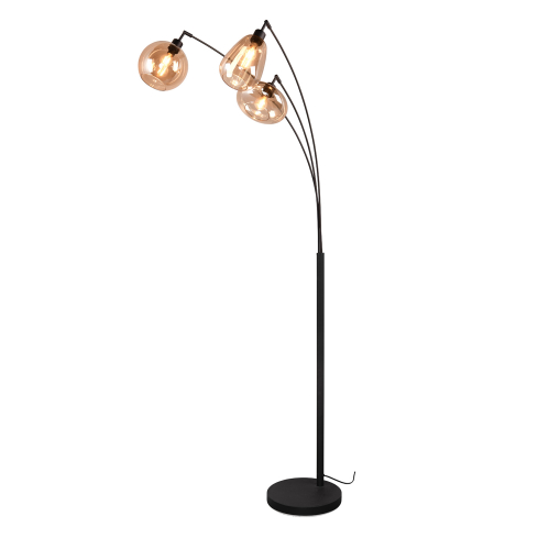 Põrandalamp LUMINA 3-ne matt must/kollane