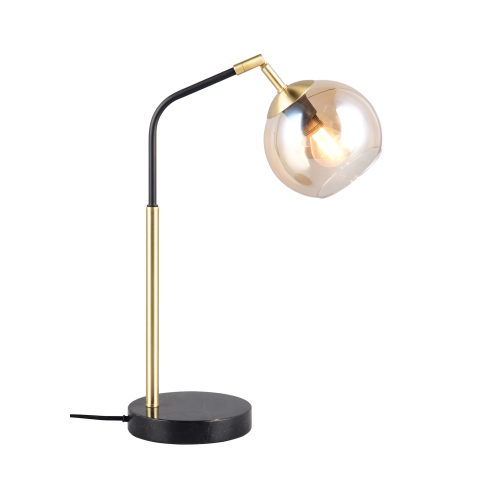 Laualamp PAXTON must/kuldne
