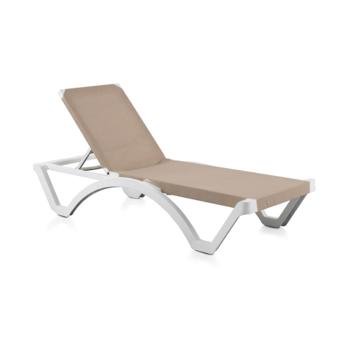 Lamamistool MYKONOS valge/pruun