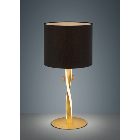 Laualamp NANDOR must/kuldne