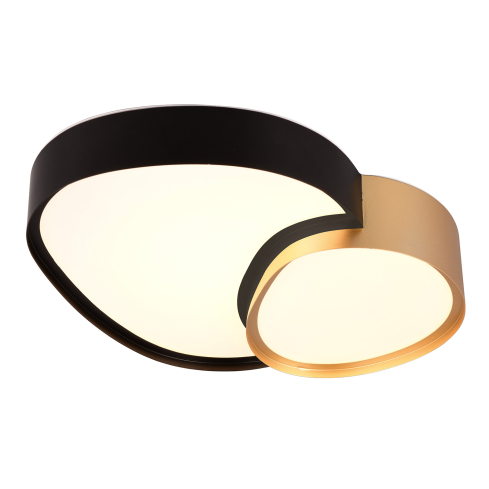 Laelamp RISE 43 cm must/kuldne