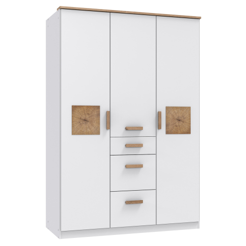 Riidekapp GOTLAND 627 valge/tamm