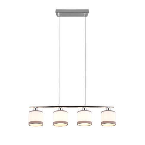 Rippvalgusti DAVOS kroom/valge