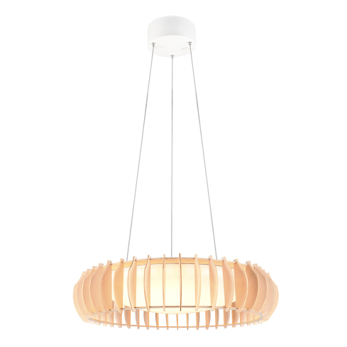 Rippvalgusti MONTE 60 cm valge/naturaalne puit