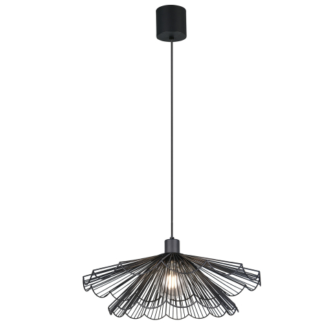 Rippvalgusti MARGARITA 50 cm matt must (suur)