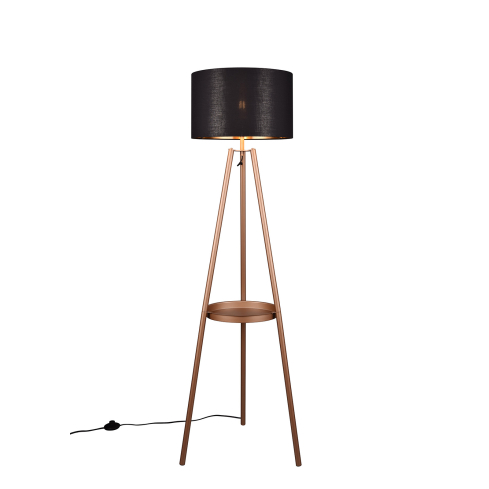 Põrandalamp COLETTE vask/must