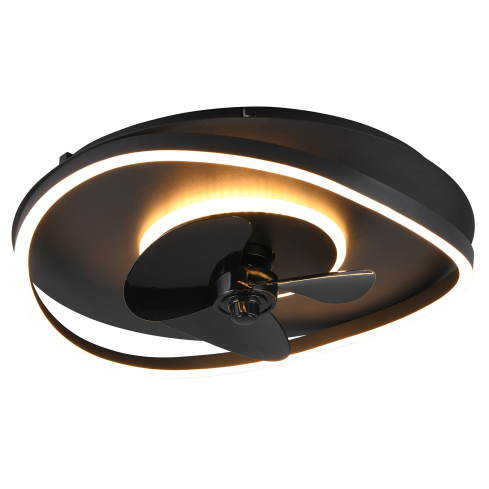 Laelamp-ventilaator SORTLAND must matt