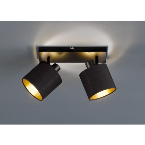 Seina- ja laelamp TOMMY 2-ne must