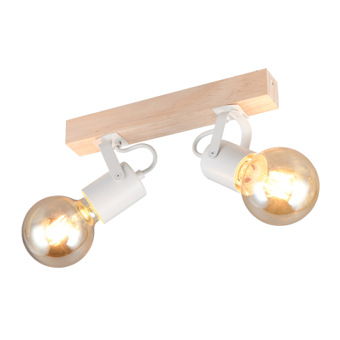 Kohtvalgusti LYNAR 2-ne matt valge