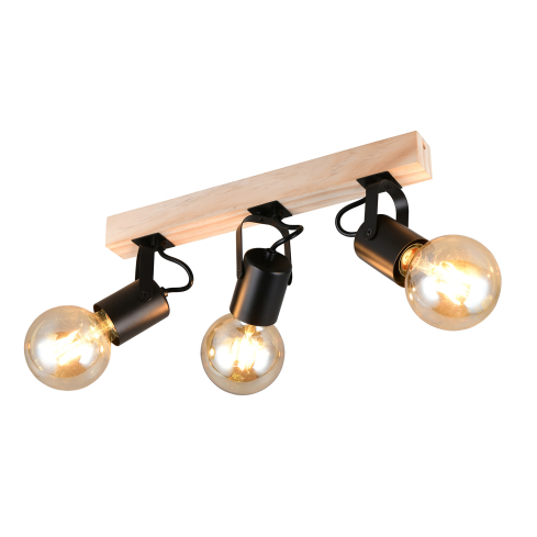 Kohtvalgusti LYNAR 3-ne matt must